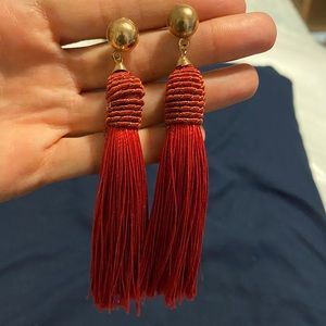 *GameDay* Red Tassel Earrings